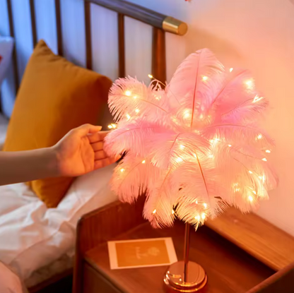 Federleuchte - Elegantes Design | USB-Aufladung - 70 Zeichen