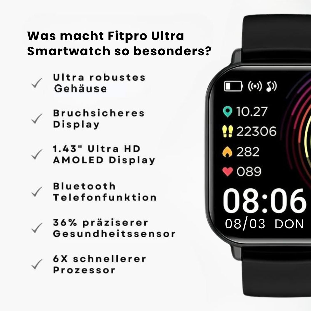 Ultra Gesundheits-Smartwatch - Innovativ | Wasserdicht