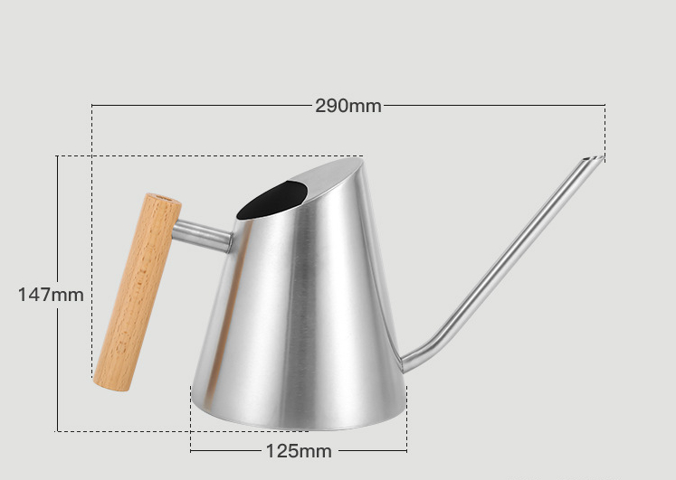 Moderne Gießkanne mit Holzgriff - Stilvoll und Ergonomisch