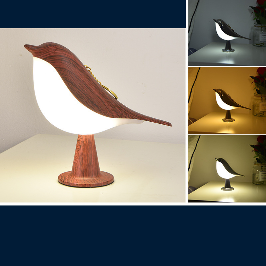Elegante Vogel Lampe - LED Design mit 3 Leuchtstufen