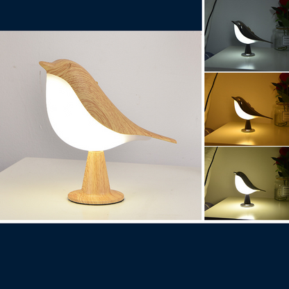 Elegante Vogel Lampe - LED Design mit 3 Leuchtstufen