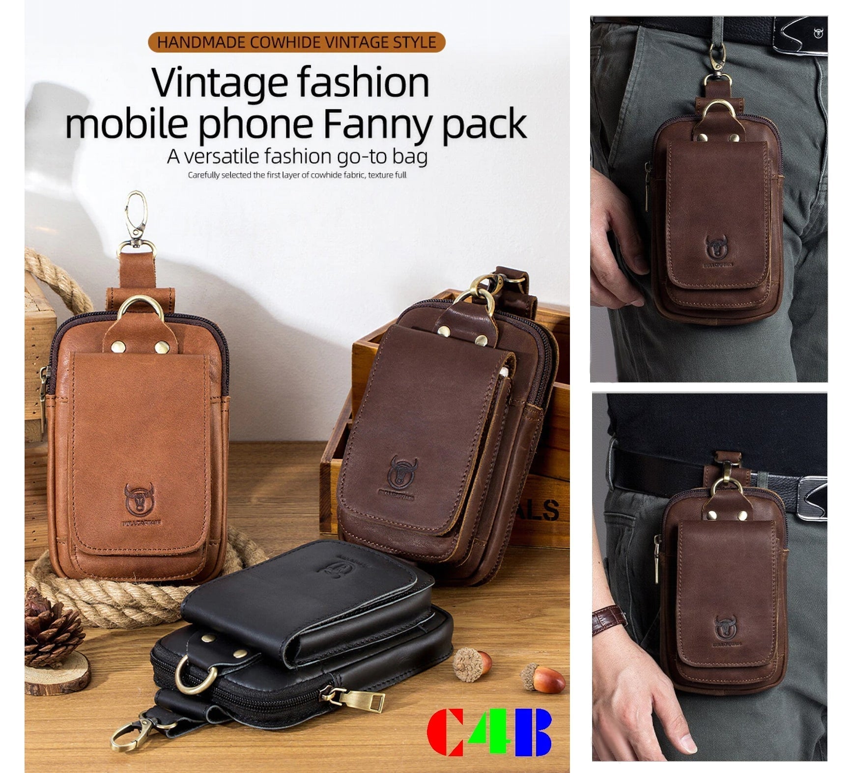 Leder Gürteltasche für 7-Zoll Telefon | Hochwertig &amp; Modisch