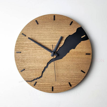 Holz Wanduhr - Luxus Design  Minimalistische Uhr