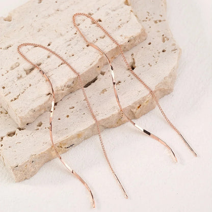 Elegante Welleneinfelder Ohrenringe - Modernes Design | Gold &amp; Silber