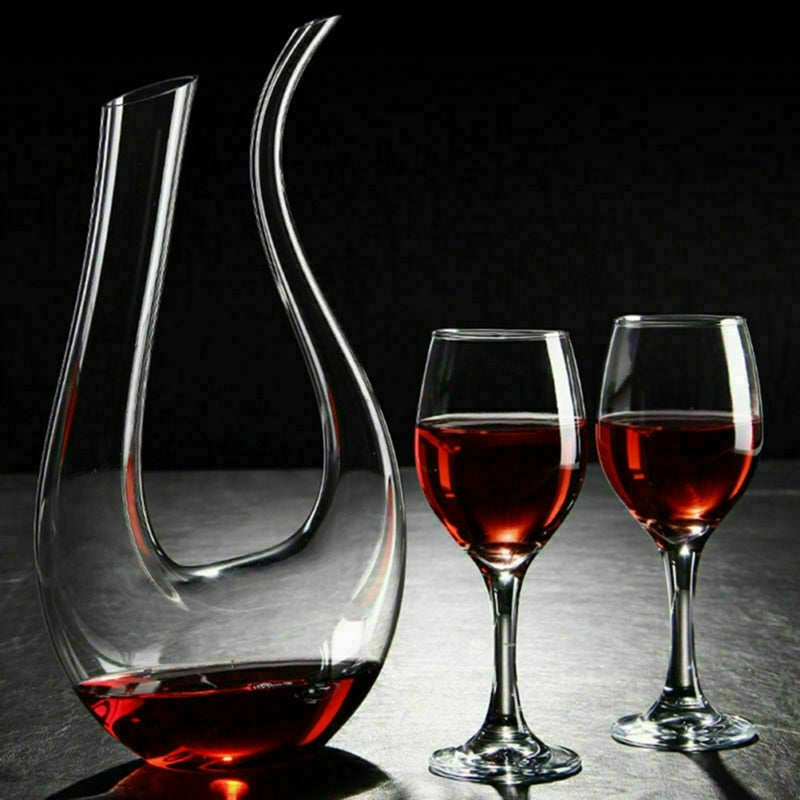 Kristall U-förmiger Weindekanter 1500ml | Elegantes Design