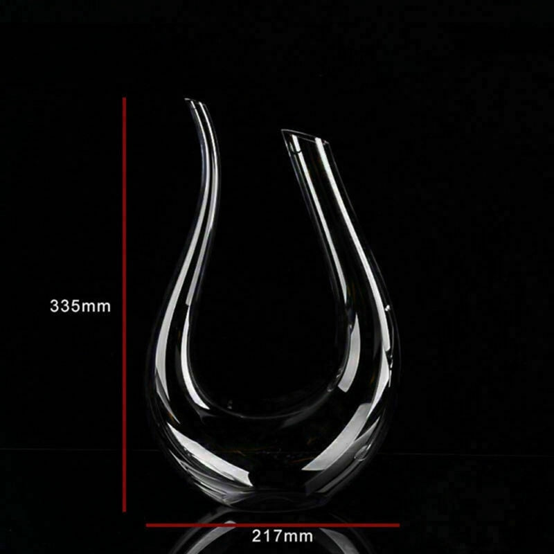 Kristall U-förmiger Weindekanter 1500ml | Elegantes Design