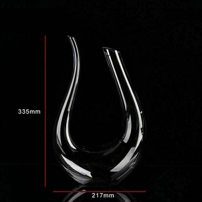Kristall U-förmiger Weindekanter 1500ml | Elegantes Design