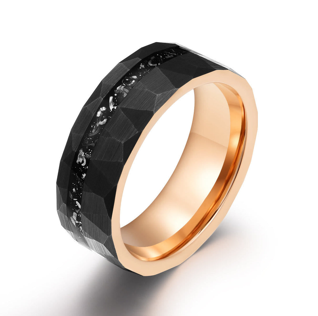Schwarzer Turmalin Ring - Wolframkarbid - Schutz &amp; Stil