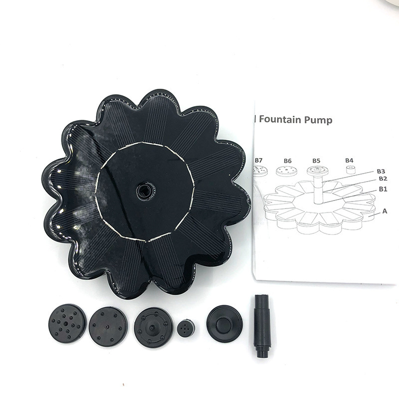 Solarbetriebener Gartenbrunnen – Blumen-Design Wasserfontäne