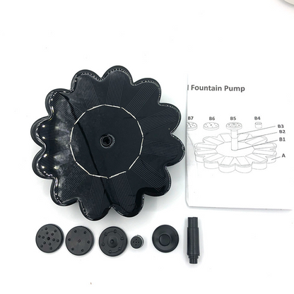 Solarbetriebener Gartenbrunnen – Blumen-Design Wasserfontäne