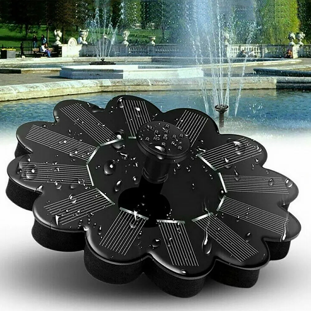 Solarbetriebener Gartenbrunnen – Blumen-Design Wasserfontäne