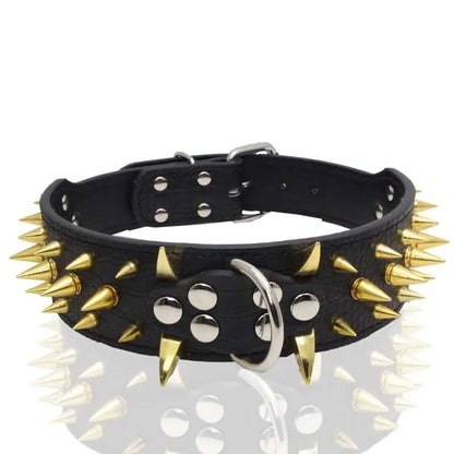 Robustes Hundehalsband mit Goldnieten – Verstellbar &amp; Stark