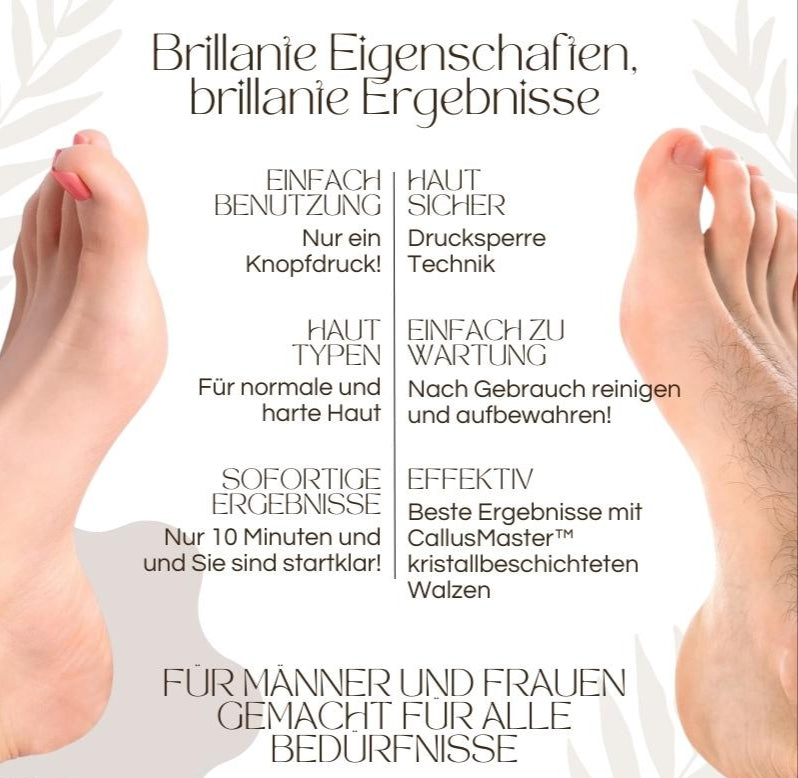 Elektrischer Hornhautentferner | LED-Licht | Wasserdicht