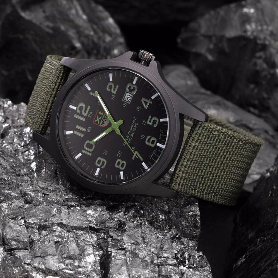 ShadowGuard™ | Leuchtende Militär-Armbanduhr mit taktischen Funktionen | Wasserdicht, stoßfest, ideal für Outdoor-Abenteuer &amp; Survival