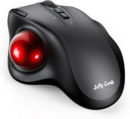 Ergonomische 2.4G Wireless Trackball Maus – Präzisionsvertikale Lasermaus mit 2400 DPI &amp; schützendem Hartschalenetui für Laptop/Desktop