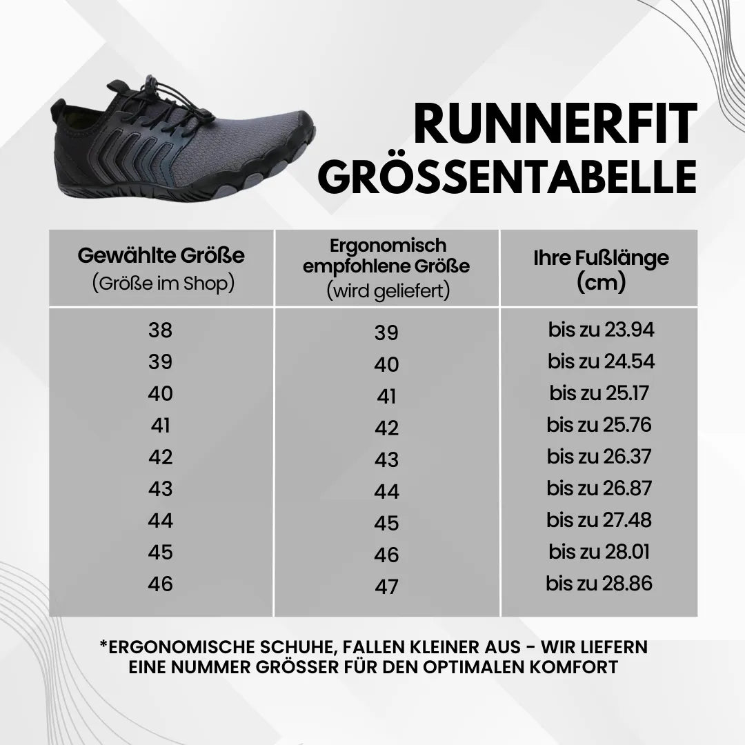 Runner Fit Barfußschuhe - Ergonomisch, Wasserdicht &amp; Rutschfest