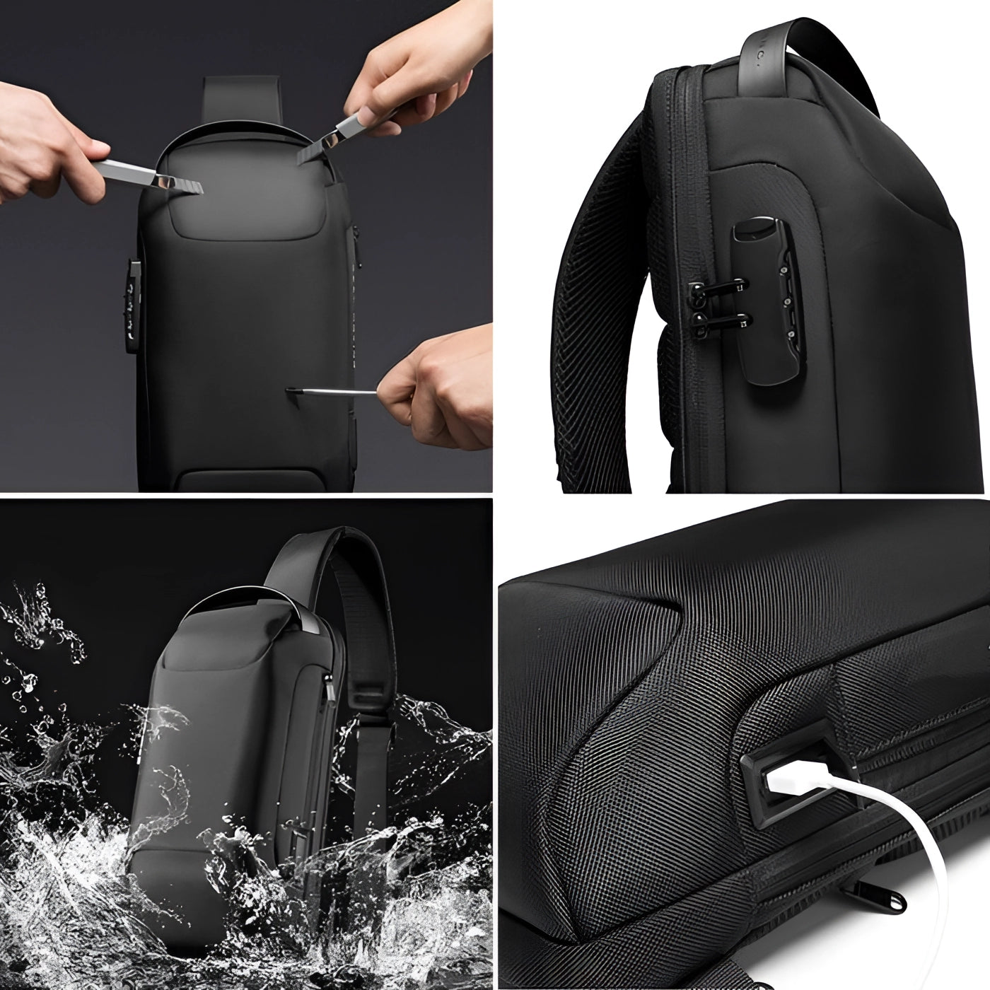 USB Rucksack | Anti-Diebstahl &amp; Wasserdicht