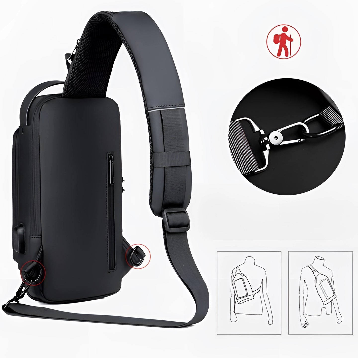 USB Rucksack | Anti-Diebstahl &amp; Wasserdicht