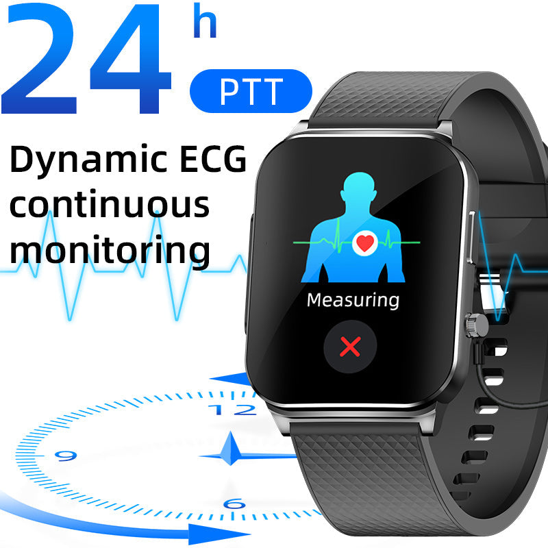 Zelara HD ECG/EKG Blutzucker-Gesundheitsüberwachung Smart Sportuhr für Mann oder Frau