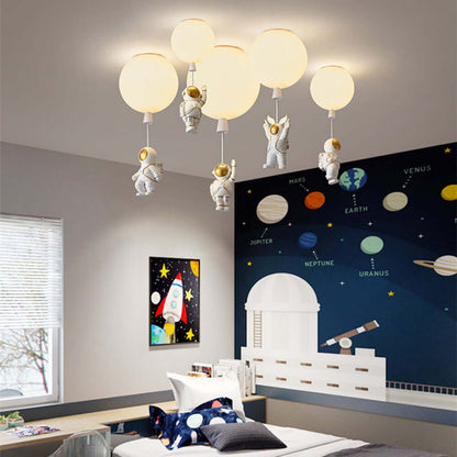 Moderne LED-Deckenleuchte &quot;Mond &amp; Astronauten&quot;