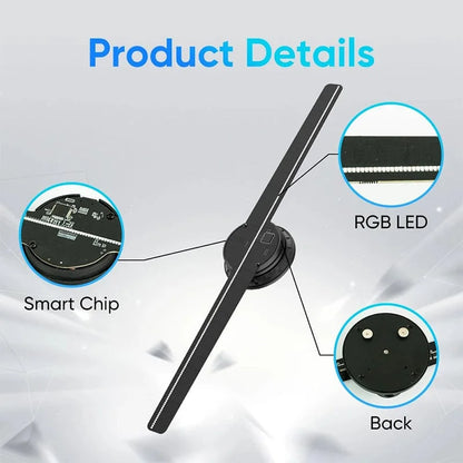3D-Hologramm-LED-Ventilator-Projektor