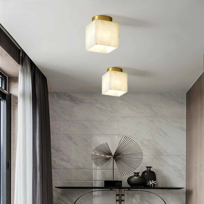 Mond Alabaster Deckenleuchte, Modern LED, 15cm