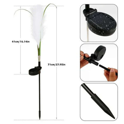 Solar Rattan Gartenleuchte Außen Deko