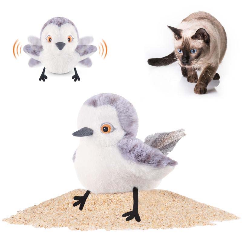 Interaktives Katzenspielzeug Vogel mit Geräuschen