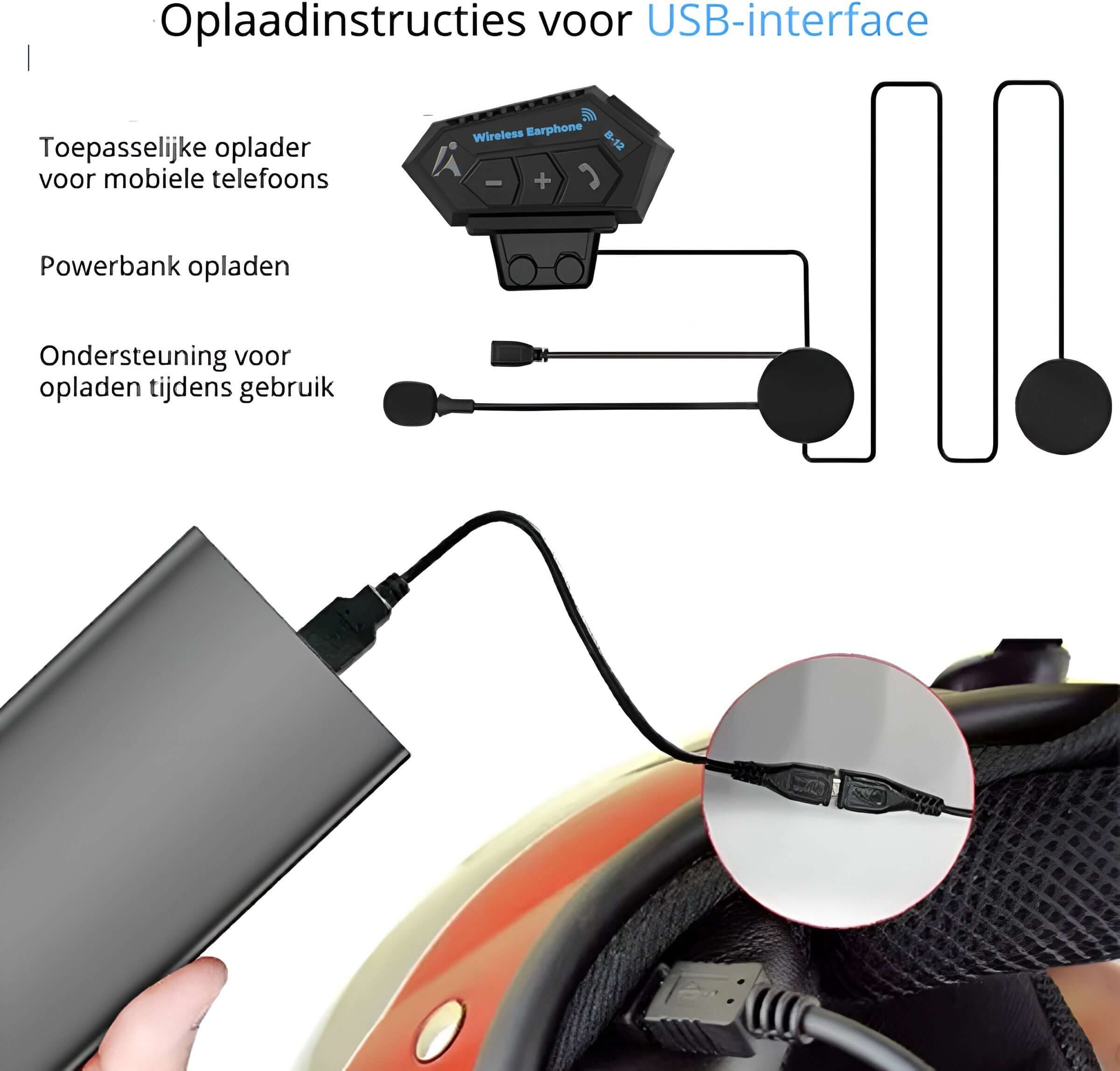 Kabelloses Motorradhelm Headset