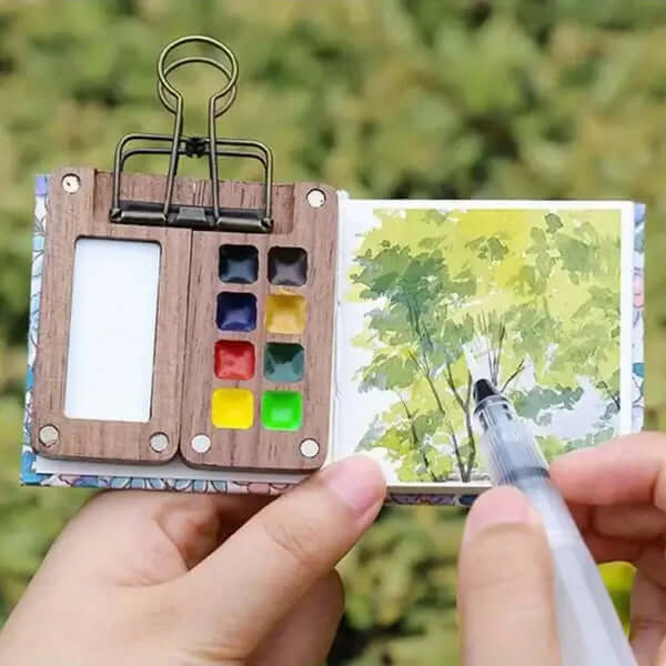 Kompaktes Aquarell-Set für unterwegs