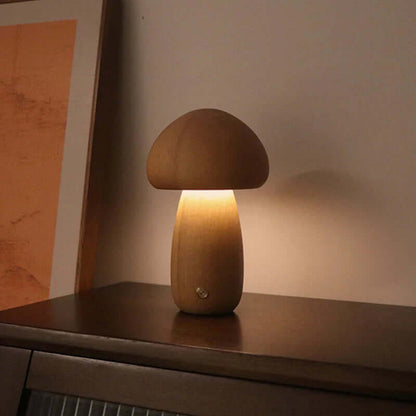 Holz-Pilz LED Nachtlicht - Stimmungsvolle Beleuchtung