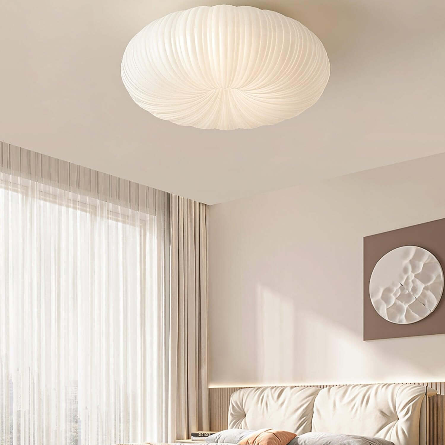 Moderne LED-Deckenleuchte, dimmbar, rund
