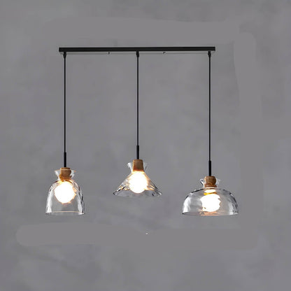 Moderner Glas-Kronleuchter, 1/3 Köpfe