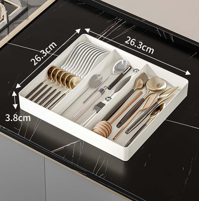 Küchen-Schubladenorganizer - Ordnungssystem für Besteck &amp; Utensilien