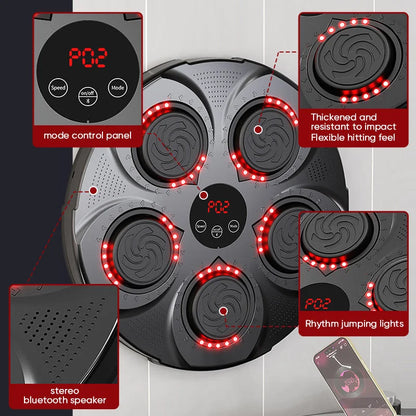 Musik-Boxmaschine Wandmontage Fitness Stressabbau LED Licht Interaktiv für Familie