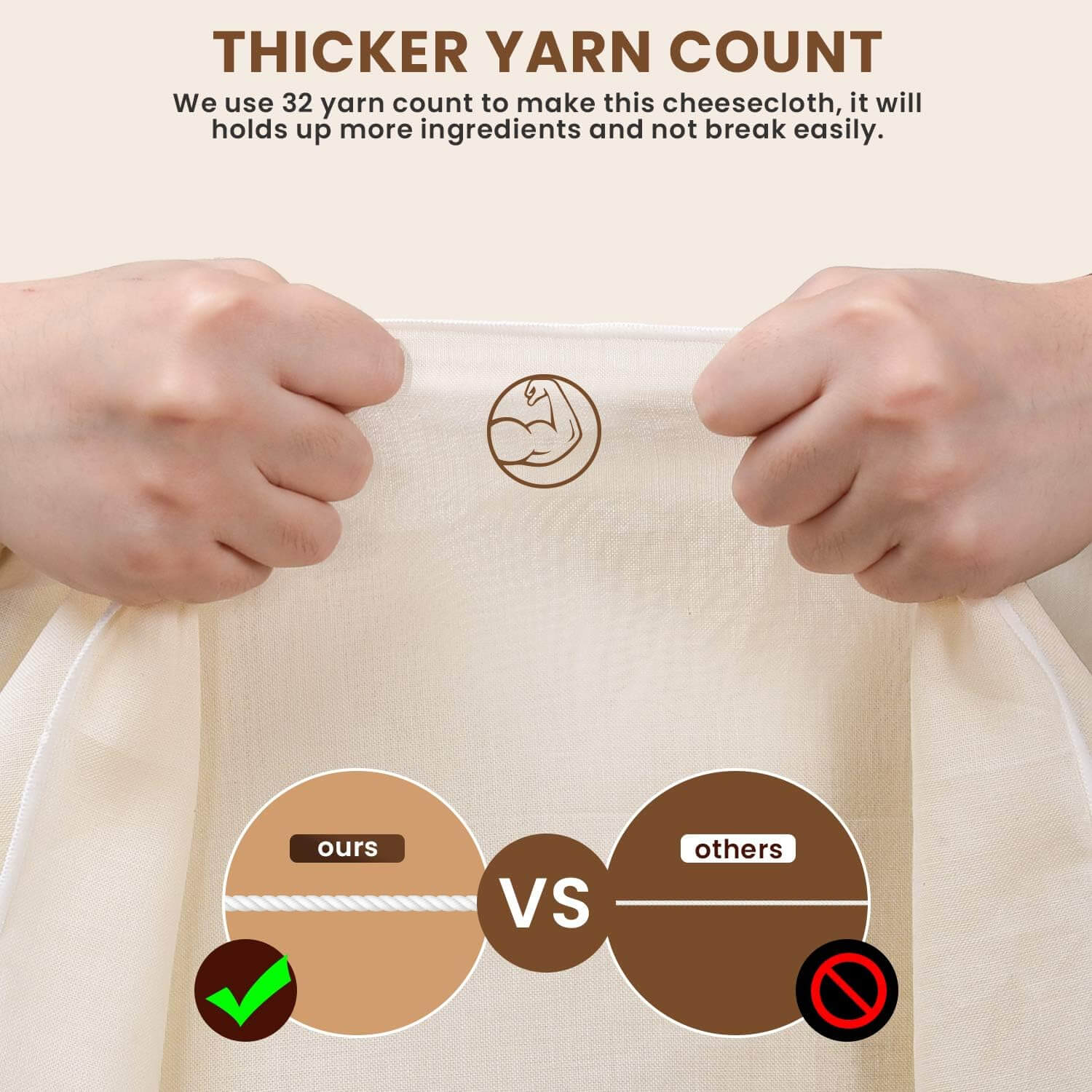 Feines Vorgepacktes Käsetuch - 100er Grad