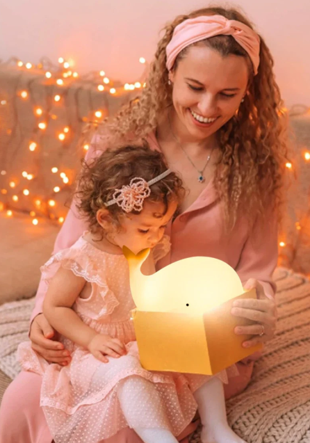 Farbwechsel-Wal-Nachtleuchte - Weiches Silikon &amp; Wiederaufladbar