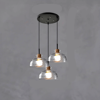 Moderner Glas-Kronleuchter, 1/3 Köpfe