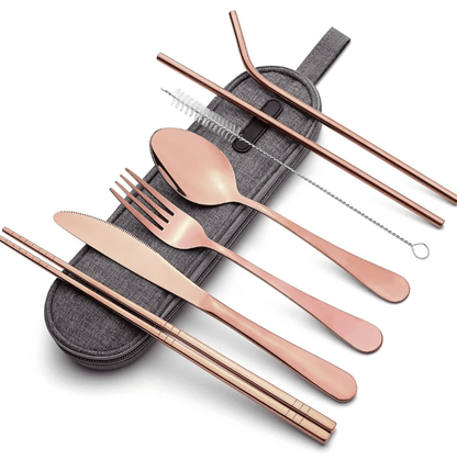 Kompaktes Edelstahl-Besteckset - Nachhaltig &amp; Stilvoll