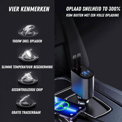 Flair | 4-in-1 ausziehbares Autoladegerät