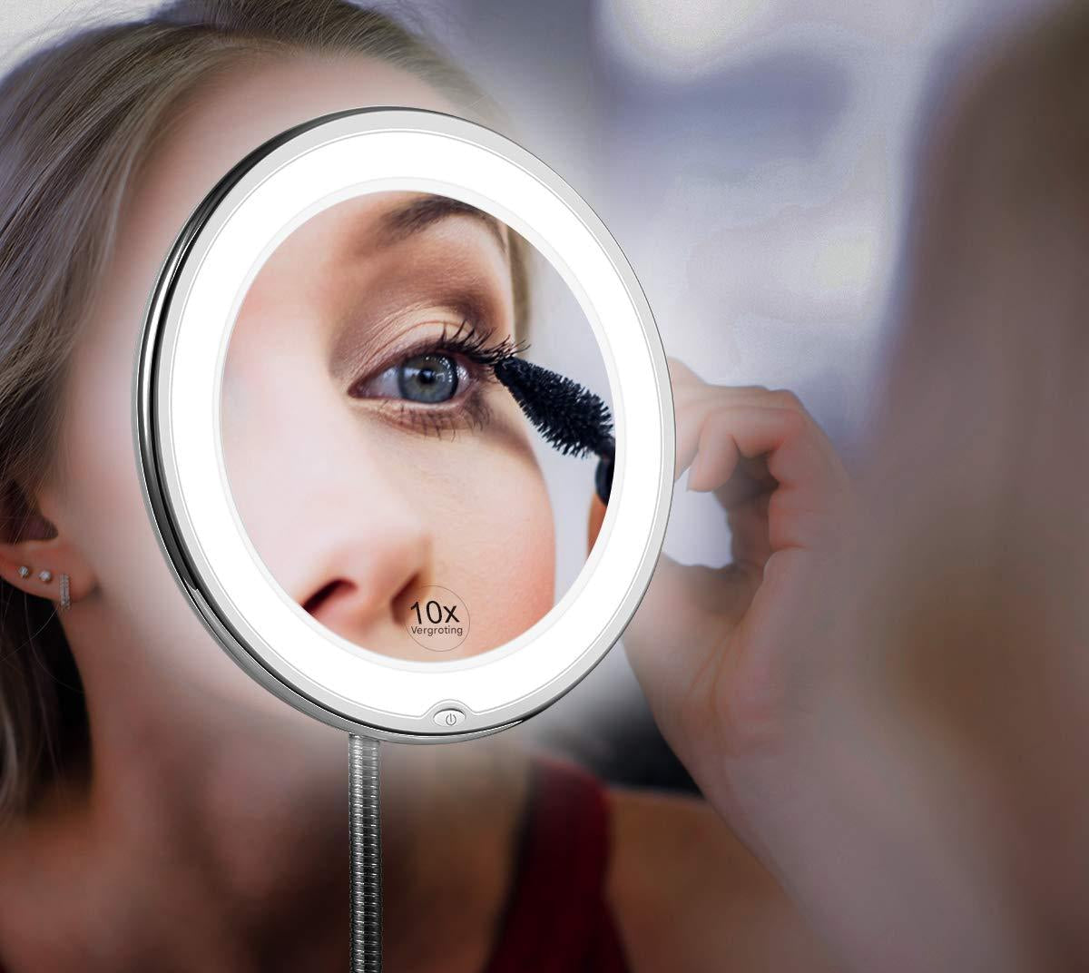 LED Vergrößerungsspiegel - Flexibler Schwanenhals