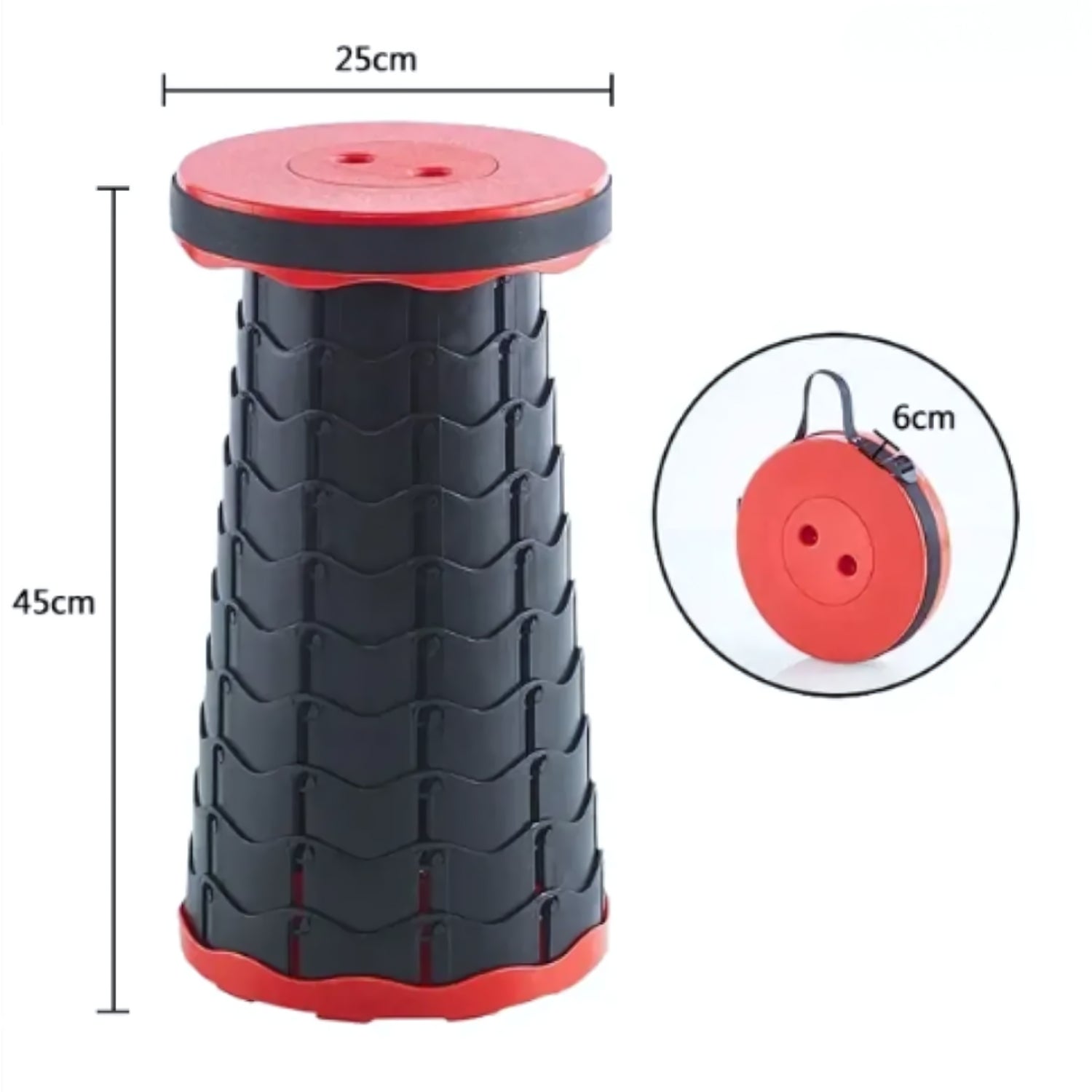 Zelara Verstellbarer Teleskop-Hocker mit rutschfester Oberfläche