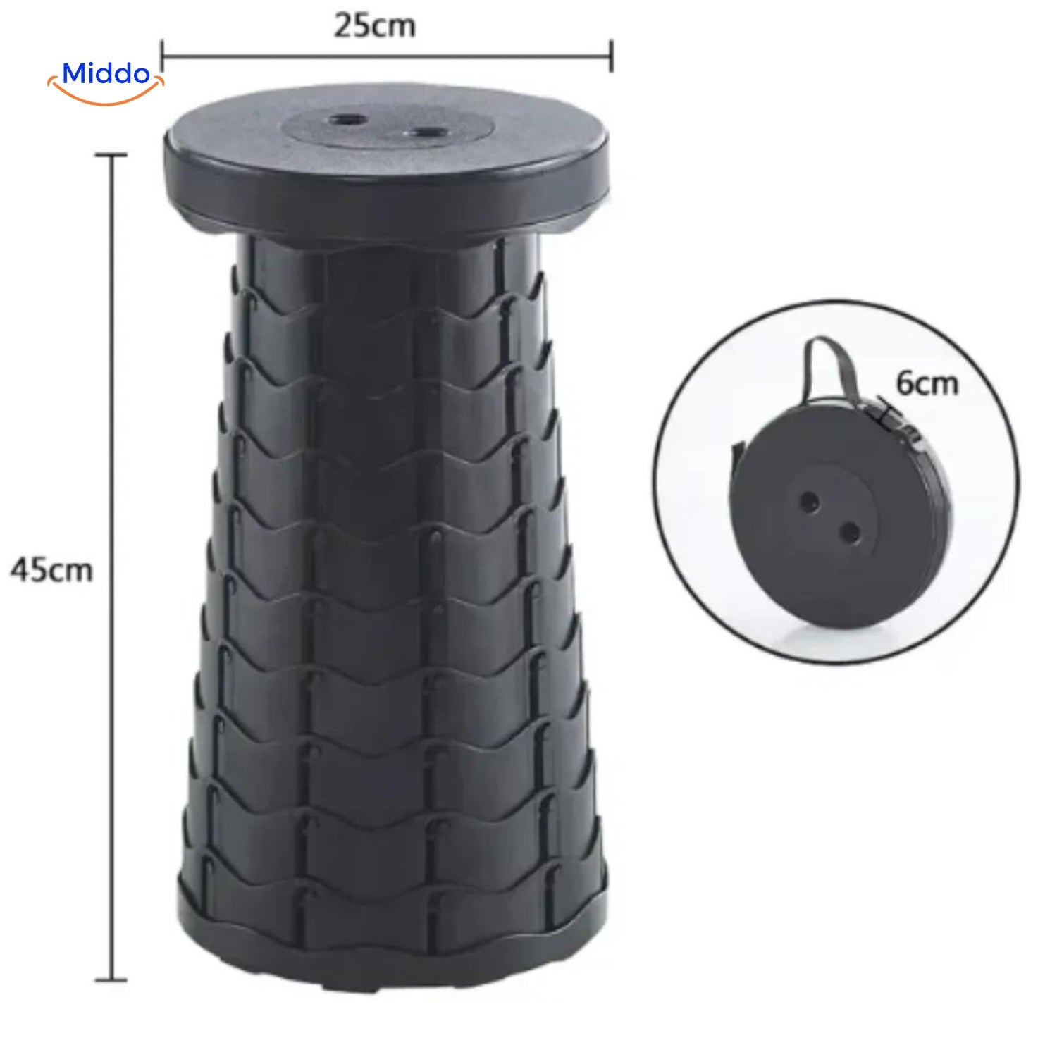 Zelara Verstellbarer Teleskop-Hocker mit rutschfester Oberfläche