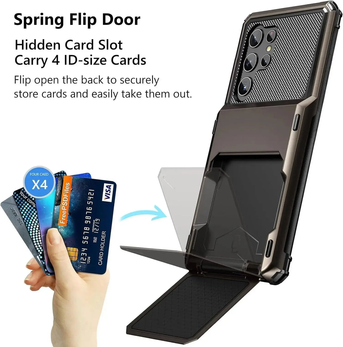 StealthGuard SecureCard Wallet Case für Samsung Galaxy S24