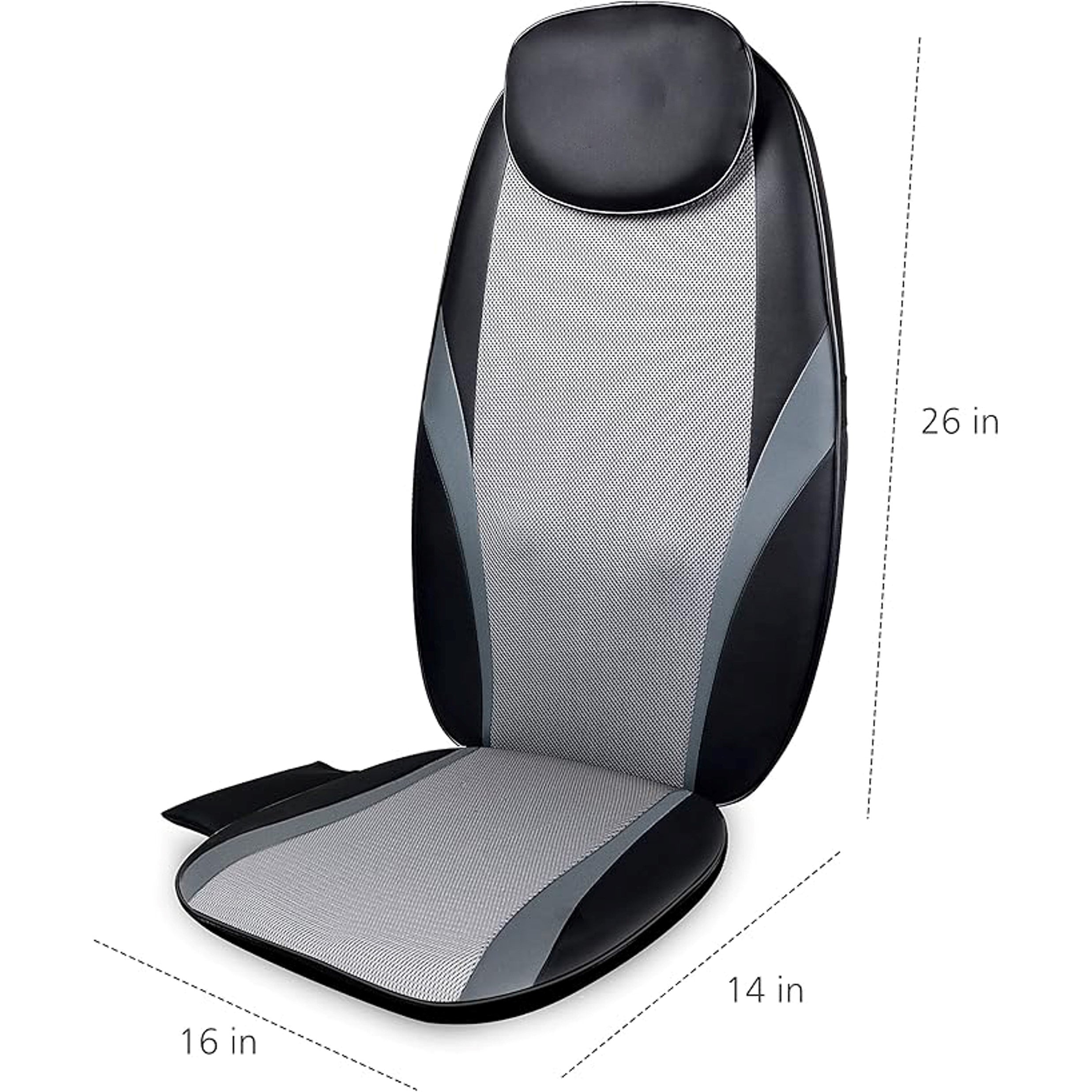 Zelara© Premium Shiatsu Rückenmassager für Stuhl mit Wärme [1 Jahr Garantie]