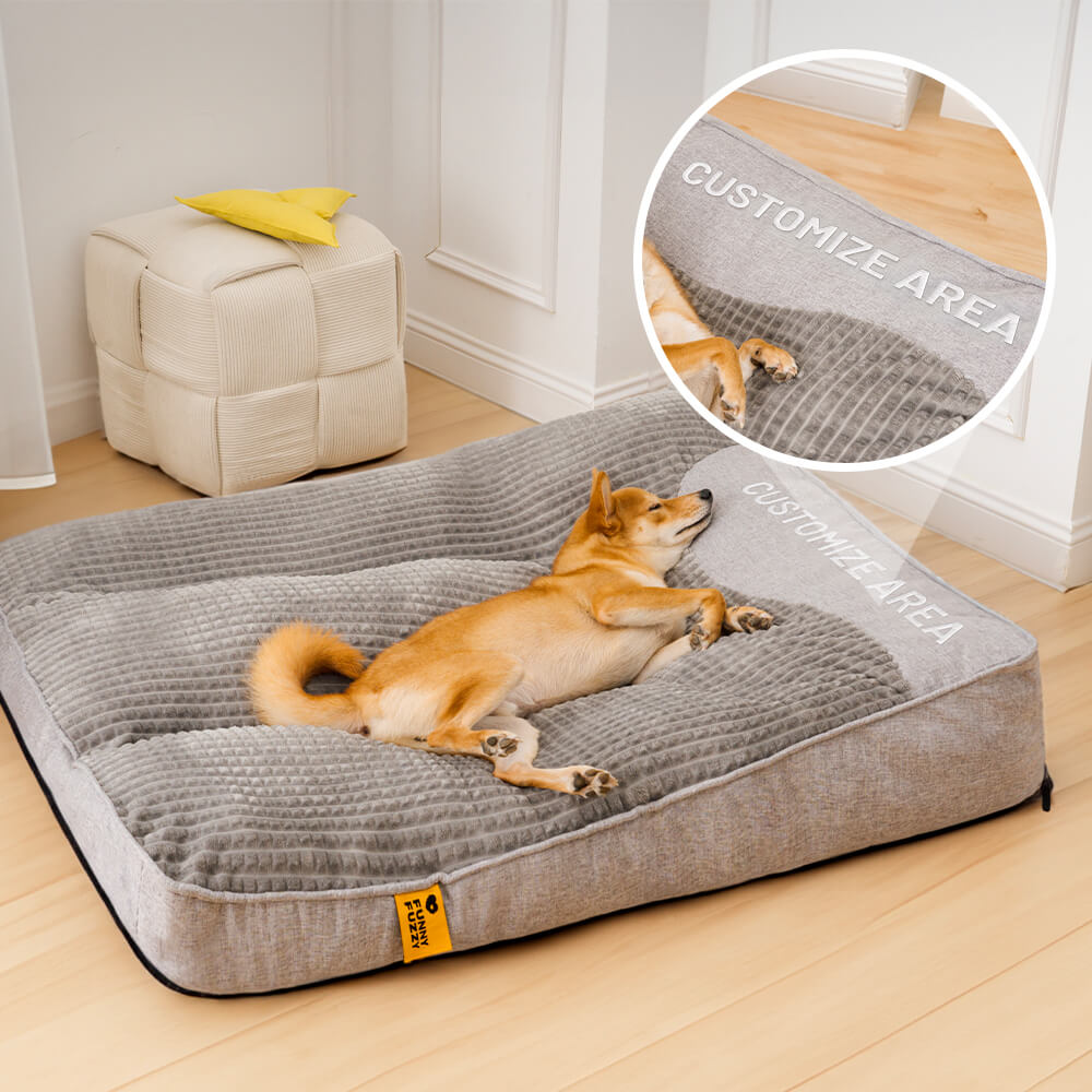 Großes Kratzfestes Hundekissenbett | Optimale Wirbelsäulenunterstützung