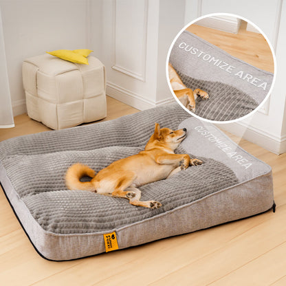Großes Kratzfestes Hundekissenbett | Optimale Wirbelsäulenunterstützung