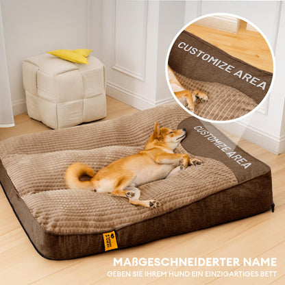 Großes Kratzfestes Hundekissenbett | Optimale Wirbelsäulenunterstützung