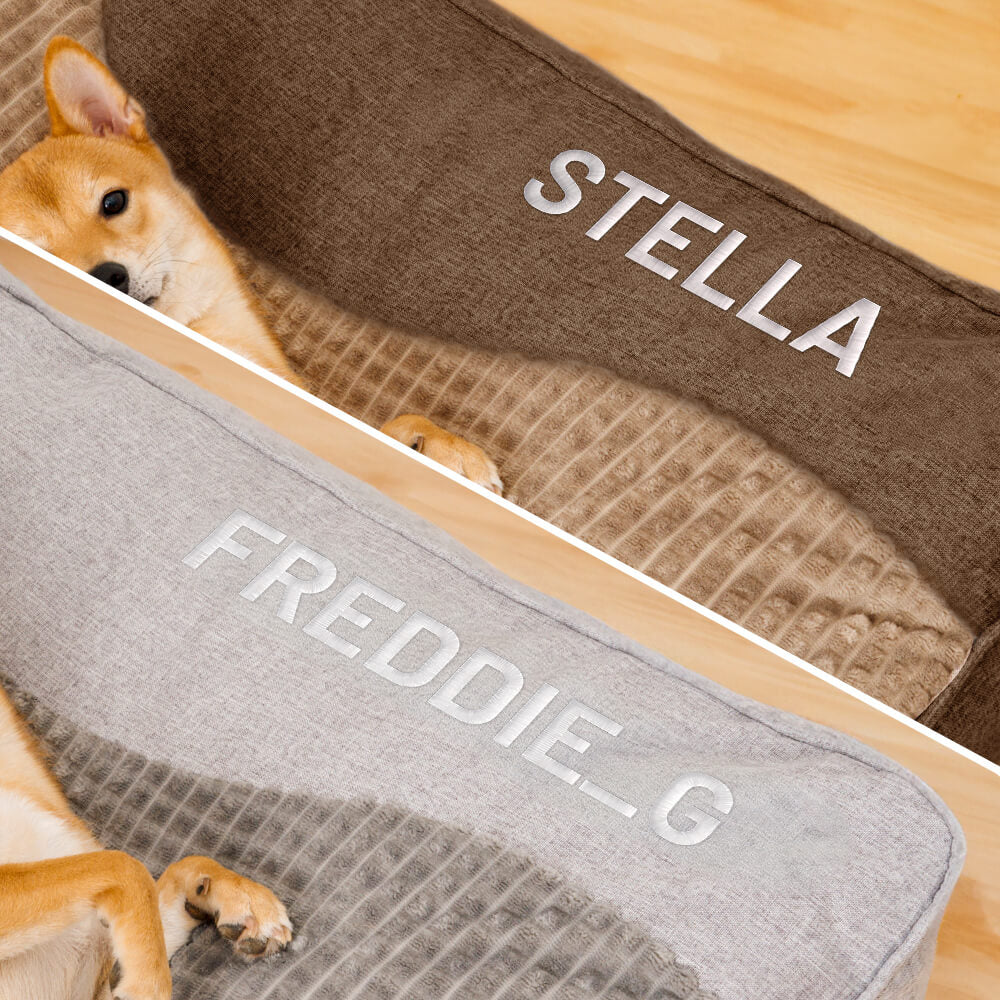 Großes Kratzfestes Hundekissenbett | Optimale Wirbelsäulenunterstützung