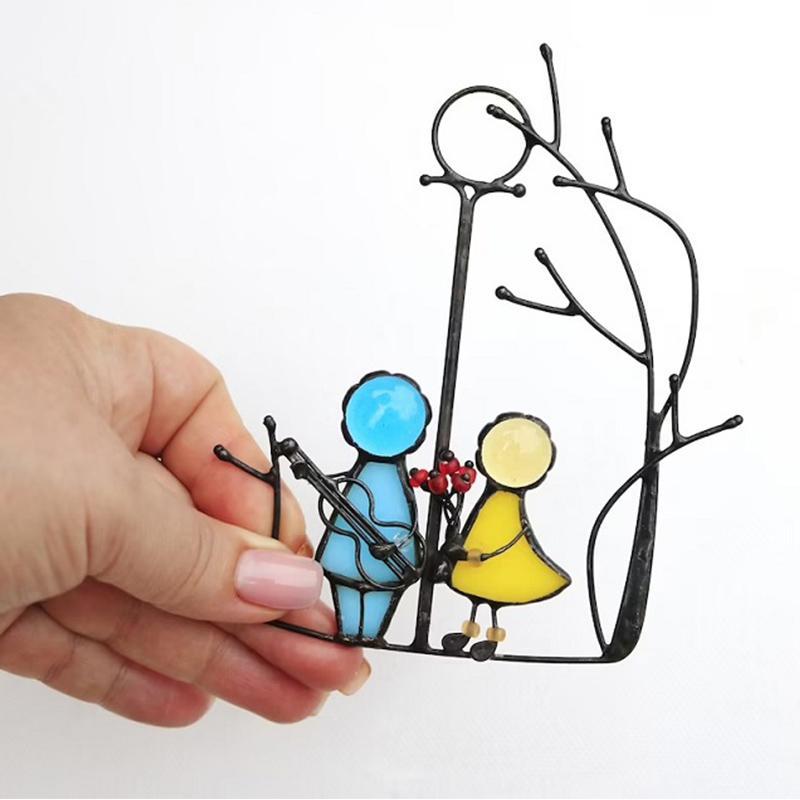 Sonnenfänger aus Glas - Fensterbehang | Handgefertigtes Buntglaskunstwerk